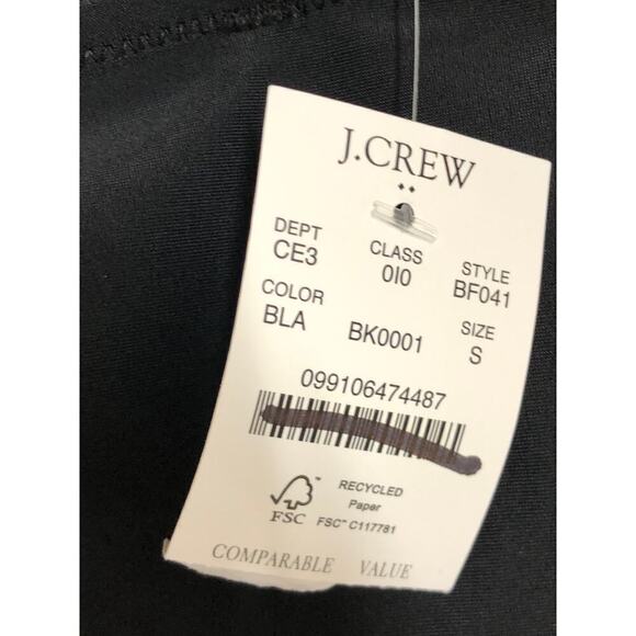 J. Crew Factory Scalloped One Piece Swimsuit in Black NWT Size Small - Picture 5 of 10